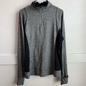 REVA Inspire Me Gray & Black Quarter Zip Jacket